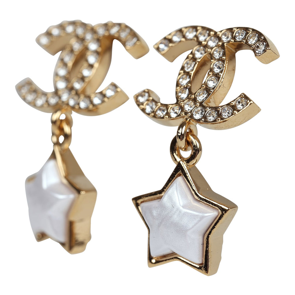 CHANEL Crystal Stud Fashion Earrings for sale | eBay